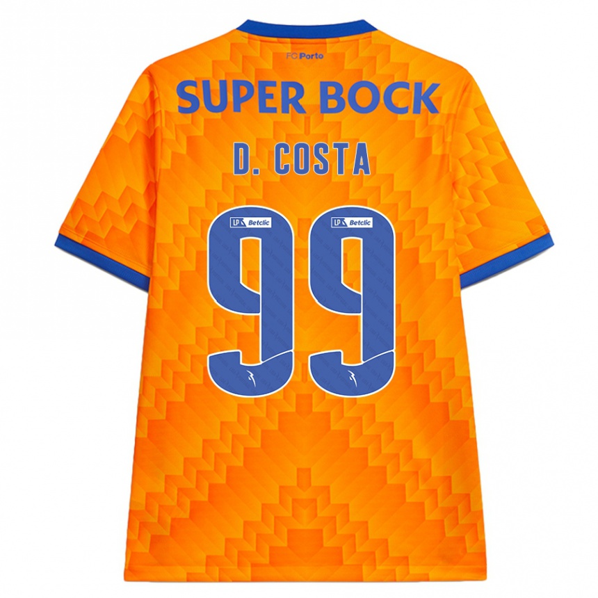 Kinder Fußball Diogo Costa #99 Orange Auswärtstrikot Trikot 2024/25 T-Shirt Luxemburg