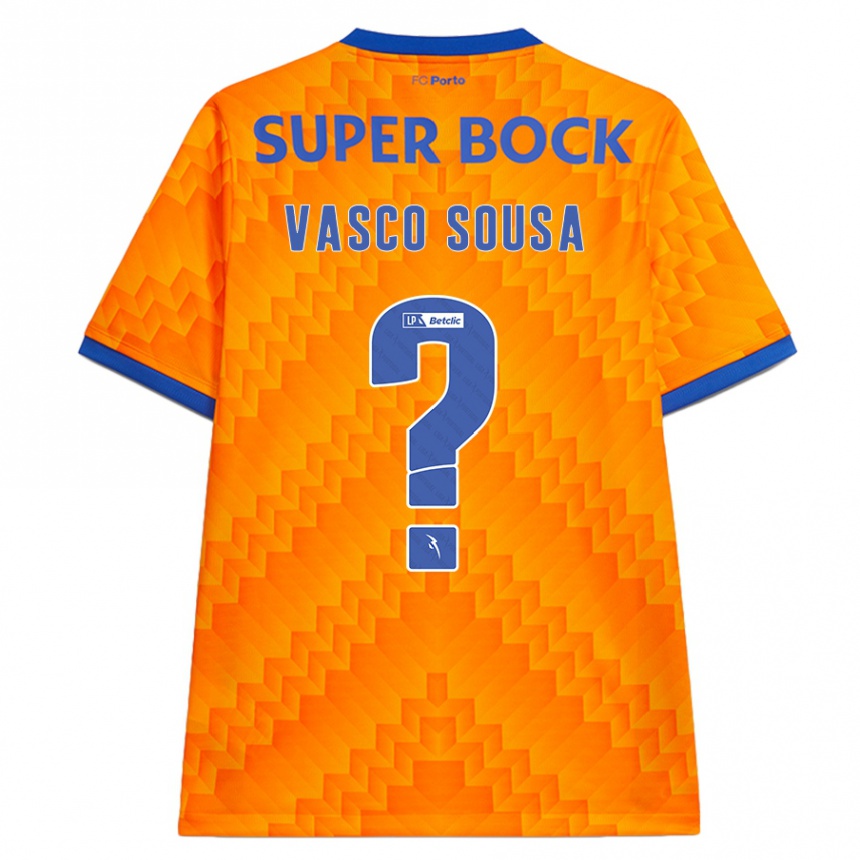 Kinder Fußball Vasco Sousa #0 Orange Auswärtstrikot Trikot 2024/25 T-Shirt Luxemburg