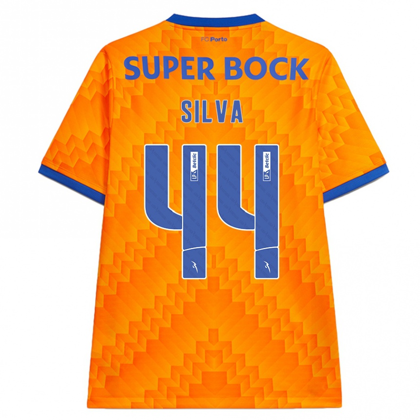 Kinder Fußball Felipe Silva #44 Orange Auswärtstrikot Trikot 2024/25 T-Shirt Luxemburg