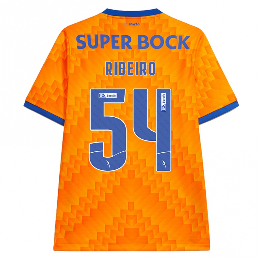 Kinder Fußball António Ribeiro #54 Orange Auswärtstrikot Trikot 2024/25 T-Shirt Luxemburg