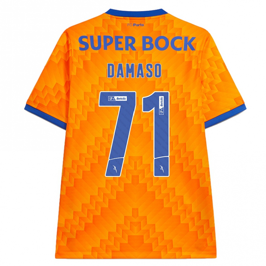 Kinder Fußball Nico Damaso #71 Orange Auswärtstrikot Trikot 2024/25 T-Shirt Luxemburg