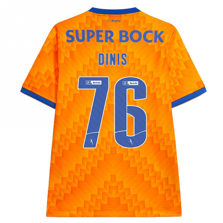 Kinder Fußball Dinis #76 Orange Auswärtstrikot Trikot 2024/25 T-Shirt Luxemburg