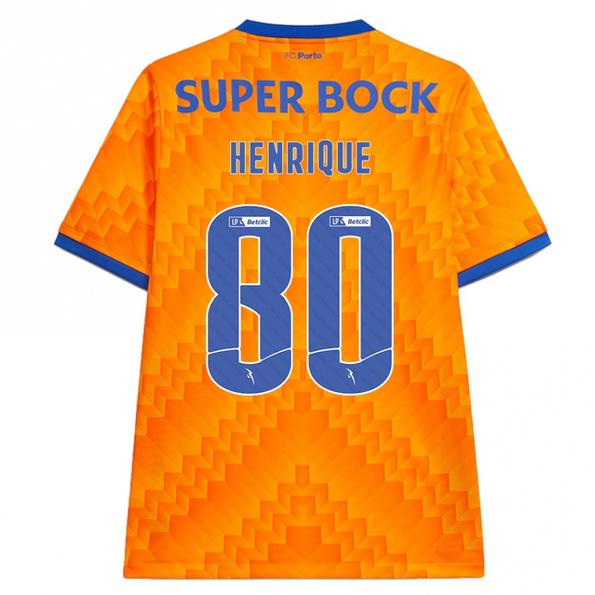 Kinder Fußball Kaio Henrique #80 Orange Auswärtstrikot Trikot 2024/25 T-Shirt Luxemburg