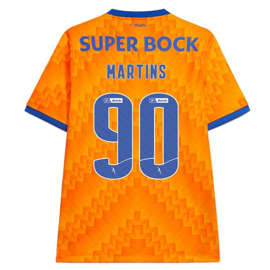 Kinder Fußball Gil Martins #90 Orange Auswärtstrikot Trikot 2024/25 T-Shirt Luxemburg