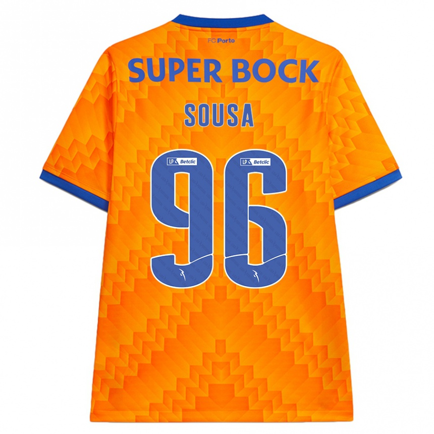 Kinder Fußball Filipe Sousa #96 Orange Auswärtstrikot Trikot 2024/25 T-Shirt Luxemburg