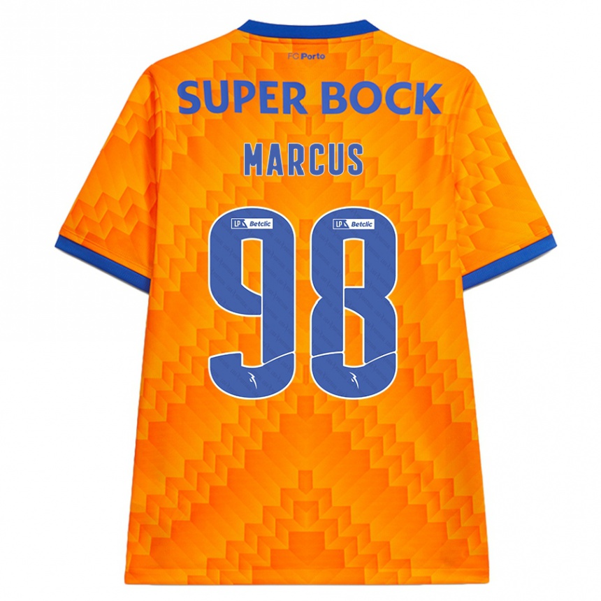 Kinder Fußball Abraham Marcus #98 Orange Auswärtstrikot Trikot 2024/25 T-Shirt Luxemburg