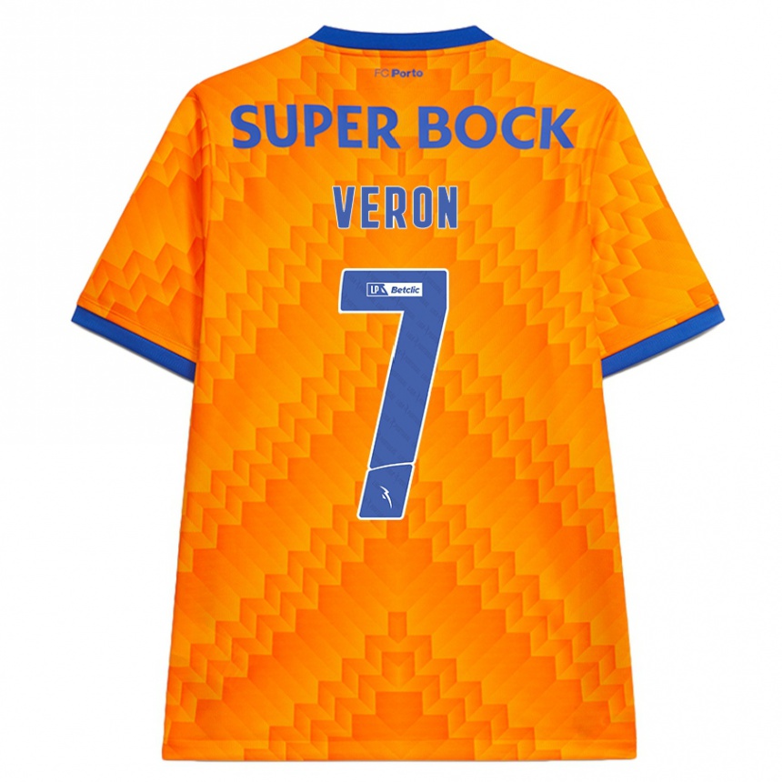 Kinder Fußball Gabriel Veron #7 Orange Auswärtstrikot Trikot 2024/25 T-Shirt Luxemburg