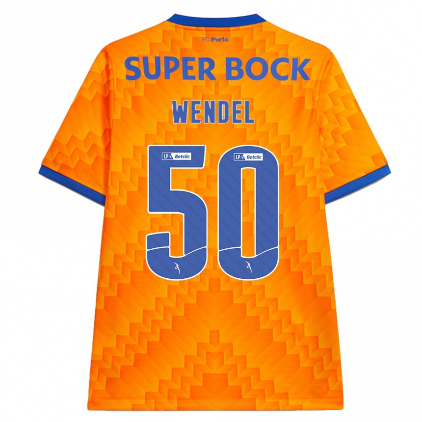 Kinder Fußball Wendel #50 Orange Auswärtstrikot Trikot 2024/25 T-Shirt Luxemburg