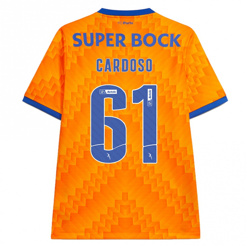 Kinder Fußball Ivan Cardoso #61 Orange Auswärtstrikot Trikot 2024/25 T-Shirt Luxemburg