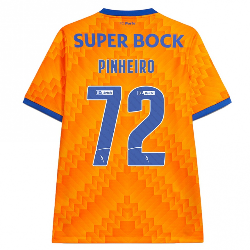 Kinder Fußball Rodrigo Pinheiro #72 Orange Auswärtstrikot Trikot 2024/25 T-Shirt Luxemburg