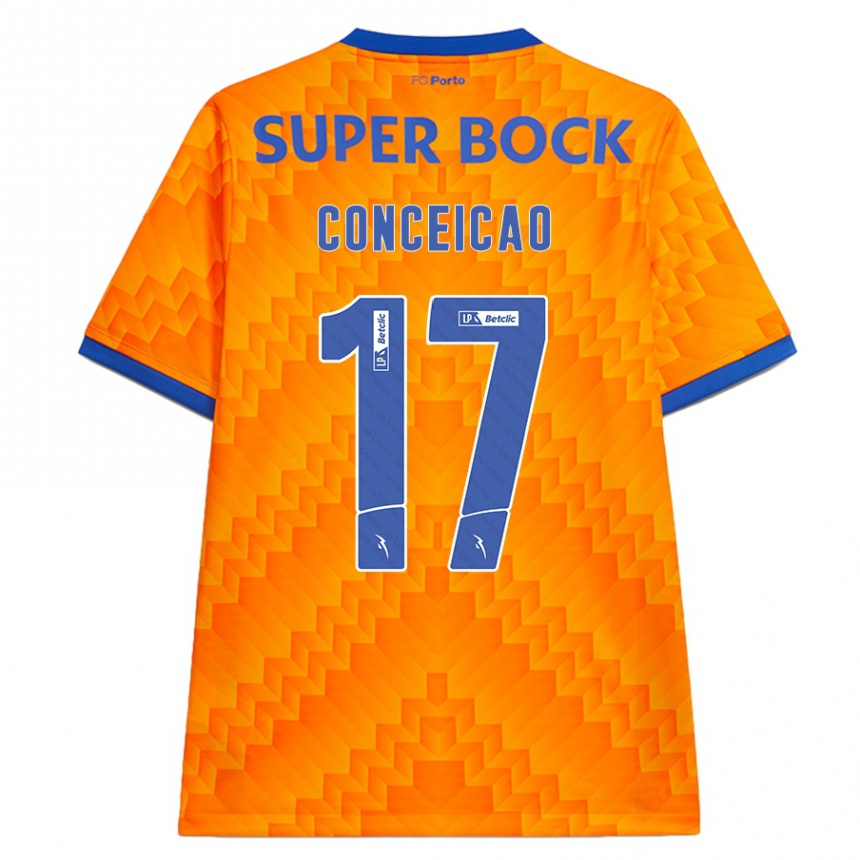 Kinder Fußball Rodrigo Conceicao #17 Orange Auswärtstrikot Trikot 2024/25 T-Shirt Luxemburg