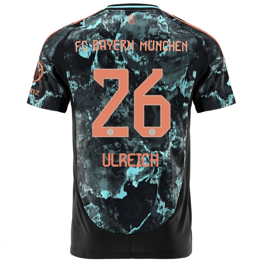 Kinder Fußball Sven Ulreich #26 Schwarz Auswärtstrikot Trikot 2024/25 T-Shirt Luxemburg