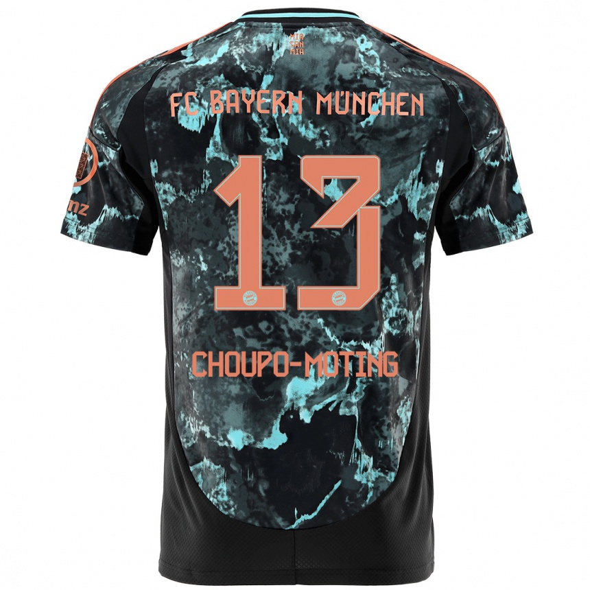 Kinder Fußball Eric Maxim Choupo-Moting #13 Schwarz Auswärtstrikot Trikot 2024/25 T-Shirt Luxemburg