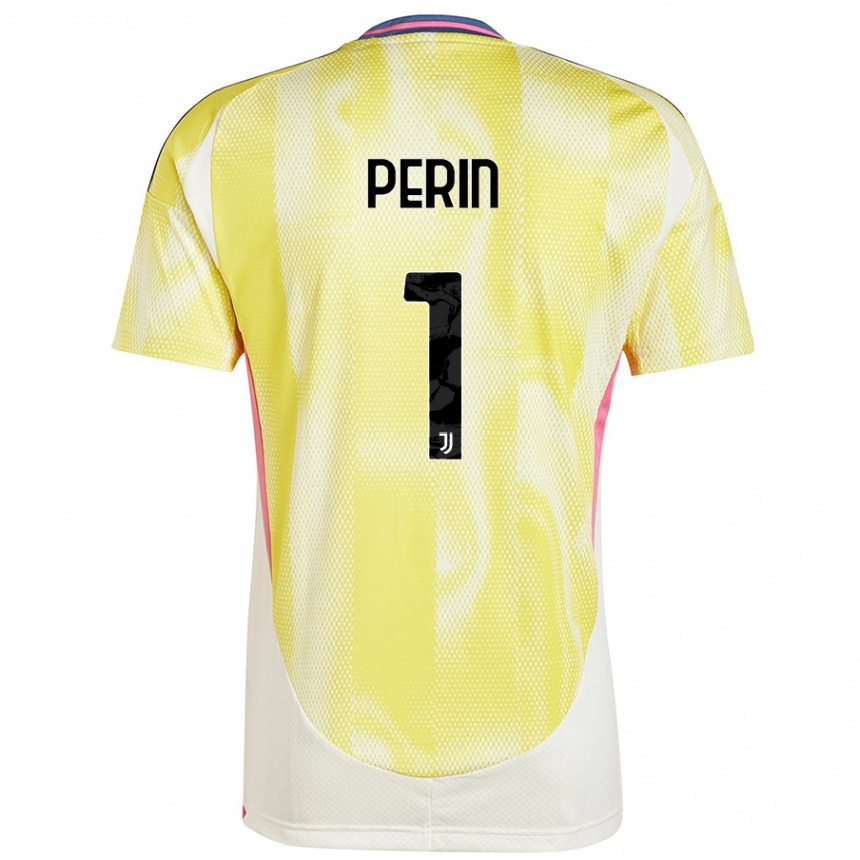 Kinder Fußball Mattia Perin #1 Solargelb Auswärtstrikot Trikot 2024/25 T-Shirt Luxemburg