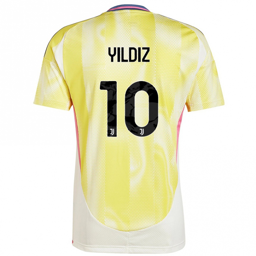 Kinder Fußball Kenan Yildiz #10 Solargelb Auswärtstrikot Trikot 2024/25 T-Shirt Luxemburg