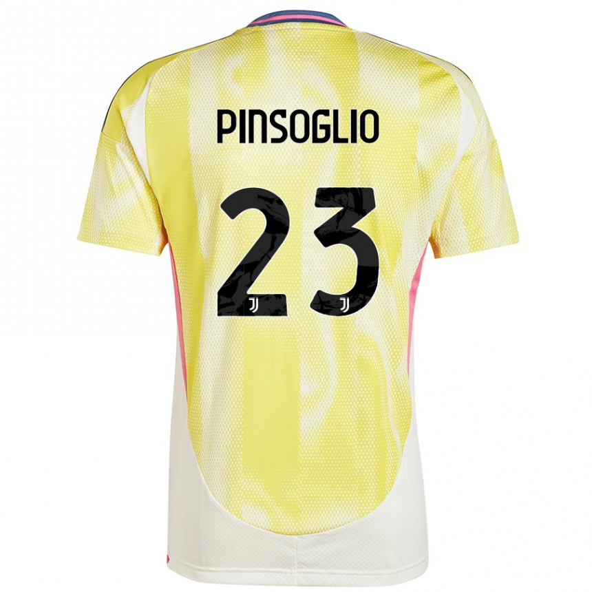 Kinder Fußball Carlo Pinsoglio #23 Solargelb Auswärtstrikot Trikot 2024/25 T-Shirt Luxemburg