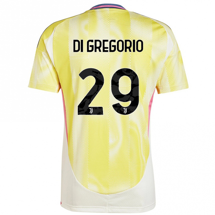 Kinder Fußball Michele Di Gregorio #29 Solargelb Auswärtstrikot Trikot 2024/25 T-Shirt Luxemburg