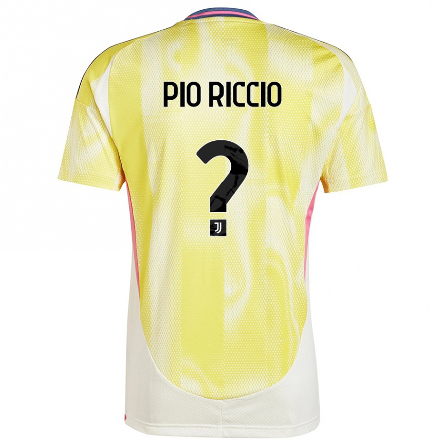 Kinder Fußball Alessandro Pio Riccio #0 Solargelb Auswärtstrikot Trikot 2024/25 T-Shirt Luxemburg