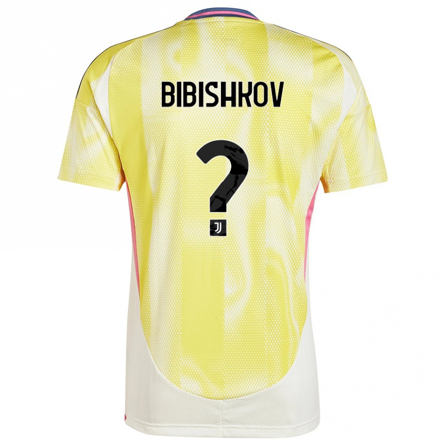 Kinder Fußball Marsel Bibishkov #0 Solargelb Auswärtstrikot Trikot 2024/25 T-Shirt Luxemburg