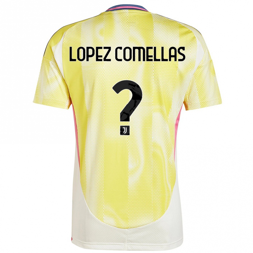 Kinder Fußball Ivan Lopez Comellas #0 Solargelb Auswärtstrikot Trikot 2024/25 T-Shirt Luxemburg