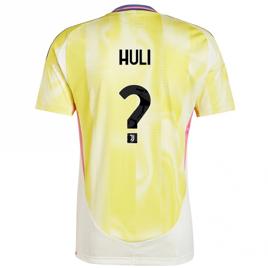 Kinder Fußball Raffaele Huli #0 Solargelb Auswärtstrikot Trikot 2024/25 T-Shirt Luxemburg