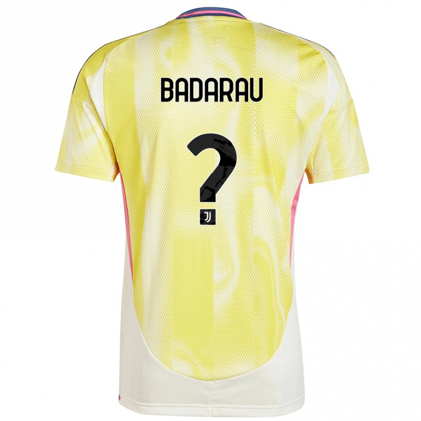 Kinder Fußball Fabio Bădărău #0 Solargelb Auswärtstrikot Trikot 2024/25 T-Shirt Luxemburg