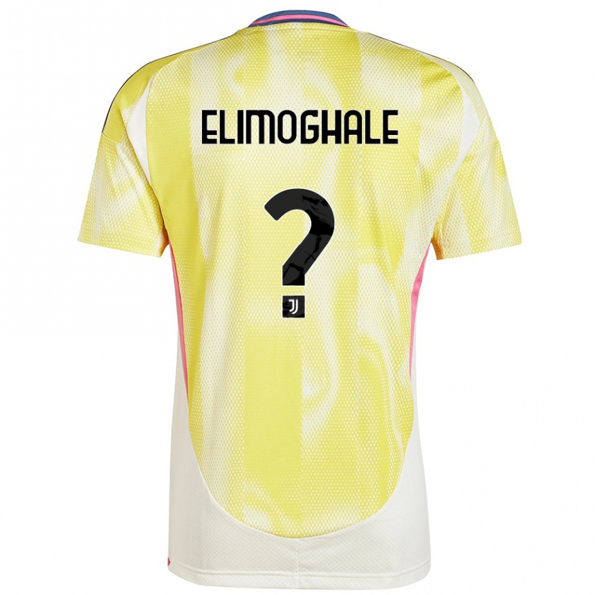 Kinder Fußball Destiny Elimoghale #0 Solargelb Auswärtstrikot Trikot 2024/25 T-Shirt Luxemburg