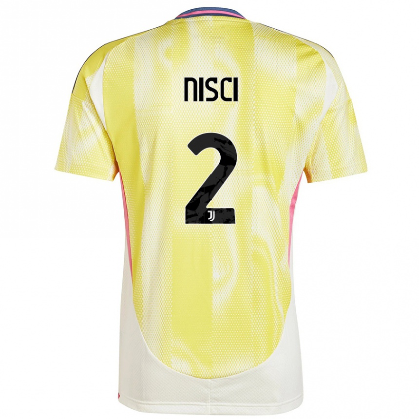 Kinder Fußball Alessandro Nisci #2 Solargelb Auswärtstrikot Trikot 2024/25 T-Shirt Luxemburg