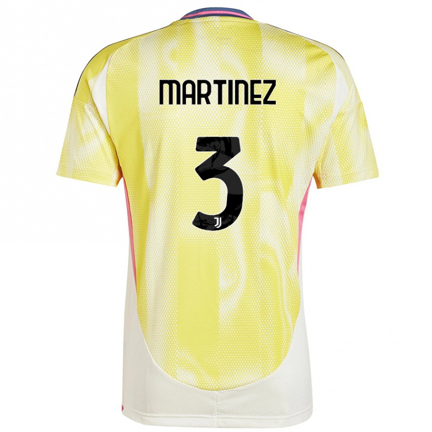 Kinder Fußball Bruno Martinez #3 Solargelb Auswärtstrikot Trikot 2024/25 T-Shirt Luxemburg