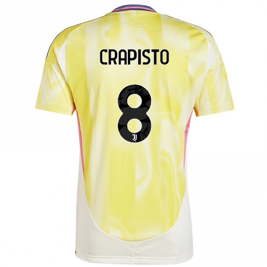 Kinder Fußball Francesco Crapisto #8 Solargelb Auswärtstrikot Trikot 2024/25 T-Shirt Luxemburg