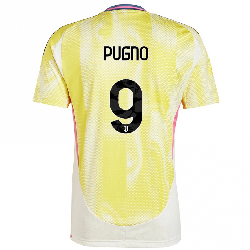 Kinder Fußball Diego Pugno #9 Solargelb Auswärtstrikot Trikot 2024/25 T-Shirt Luxemburg