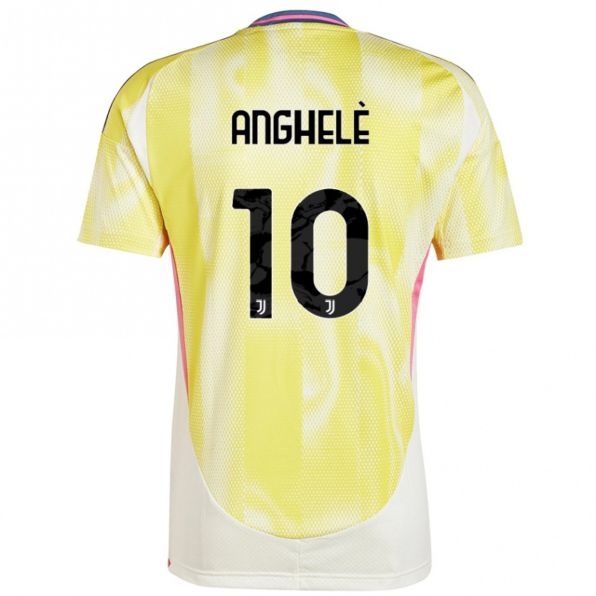 Kinder Fußball Lorenzo Anghelè #10 Solargelb Auswärtstrikot Trikot 2024/25 T-Shirt Luxemburg