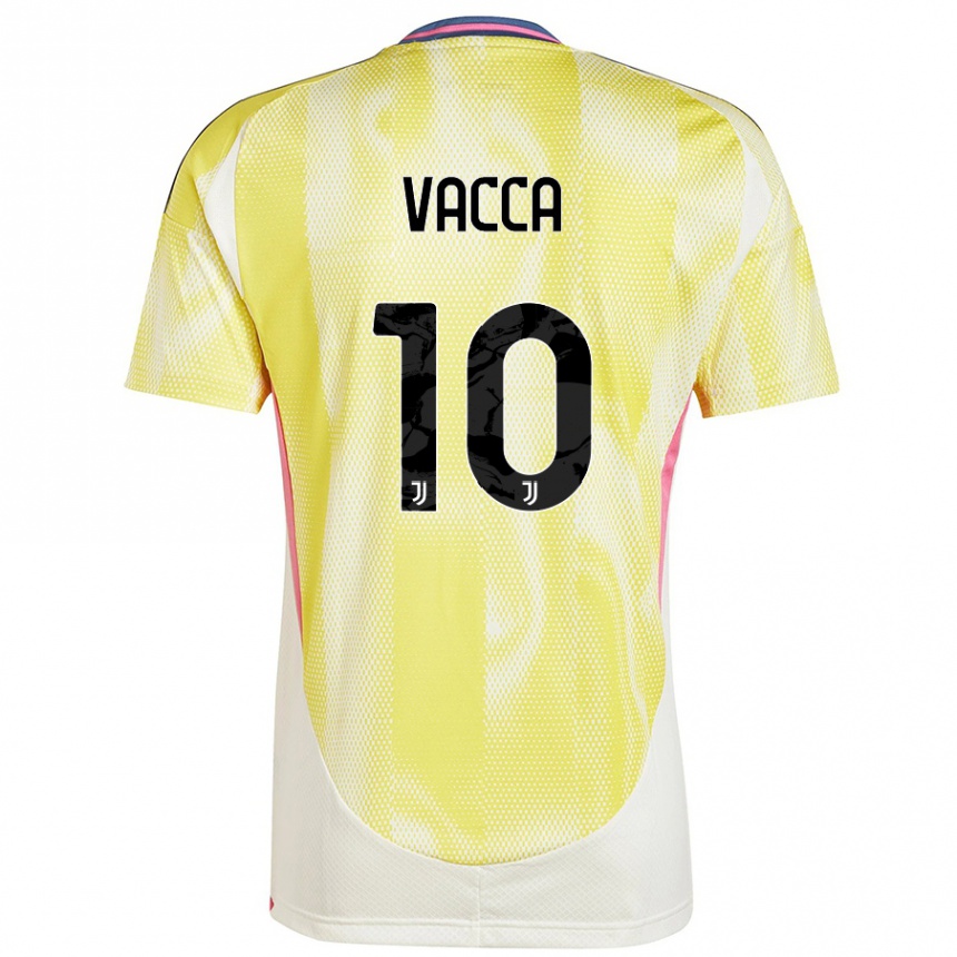 Kinder Fußball Alessio Vacca #10 Solargelb Auswärtstrikot Trikot 2024/25 T-Shirt Luxemburg