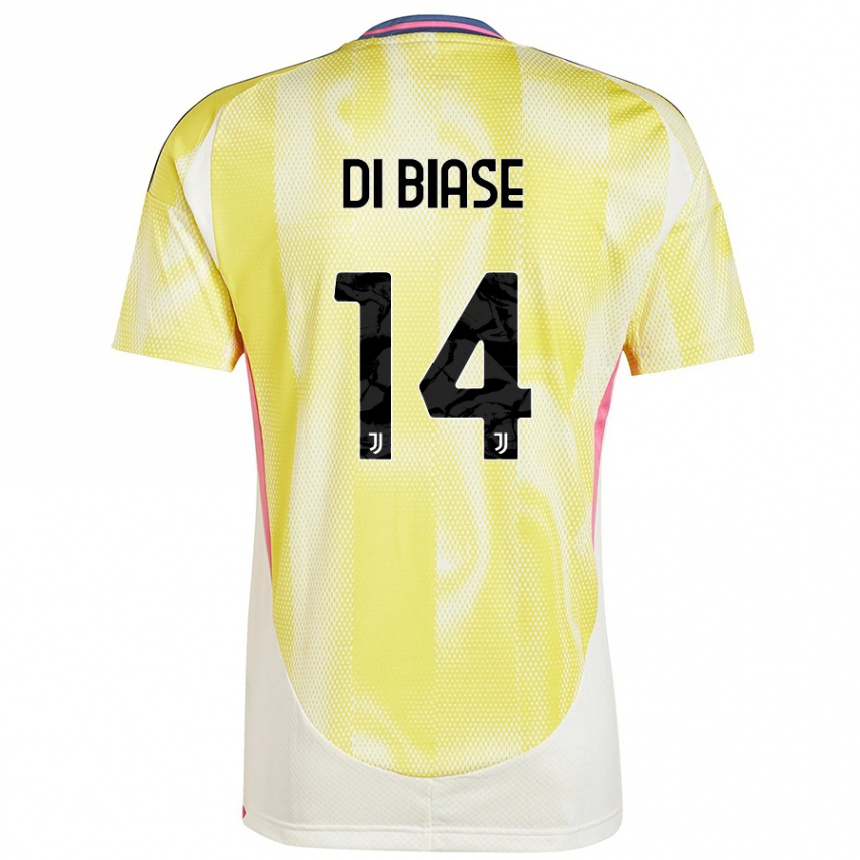 Kinder Fußball Gianmarco Di Biase #14 Solargelb Auswärtstrikot Trikot 2024/25 T-Shirt Luxemburg