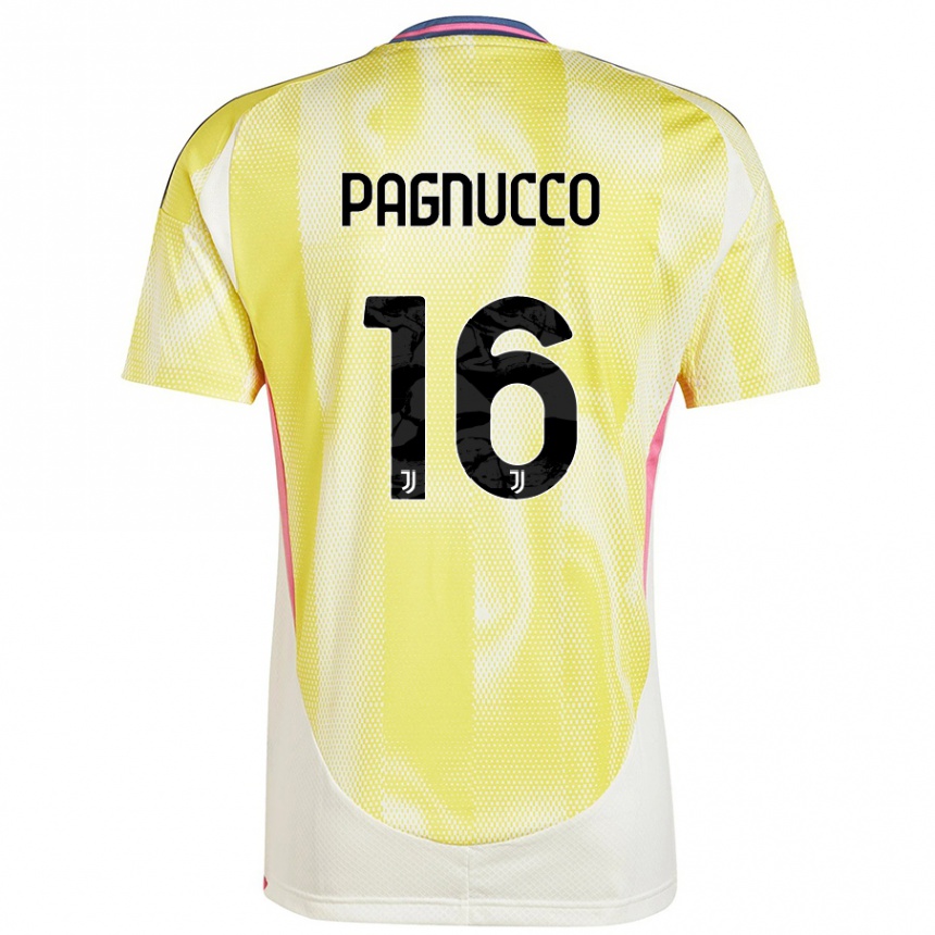 Kinder Fußball Filippo Pagnucco #16 Solargelb Auswärtstrikot Trikot 2024/25 T-Shirt Luxemburg