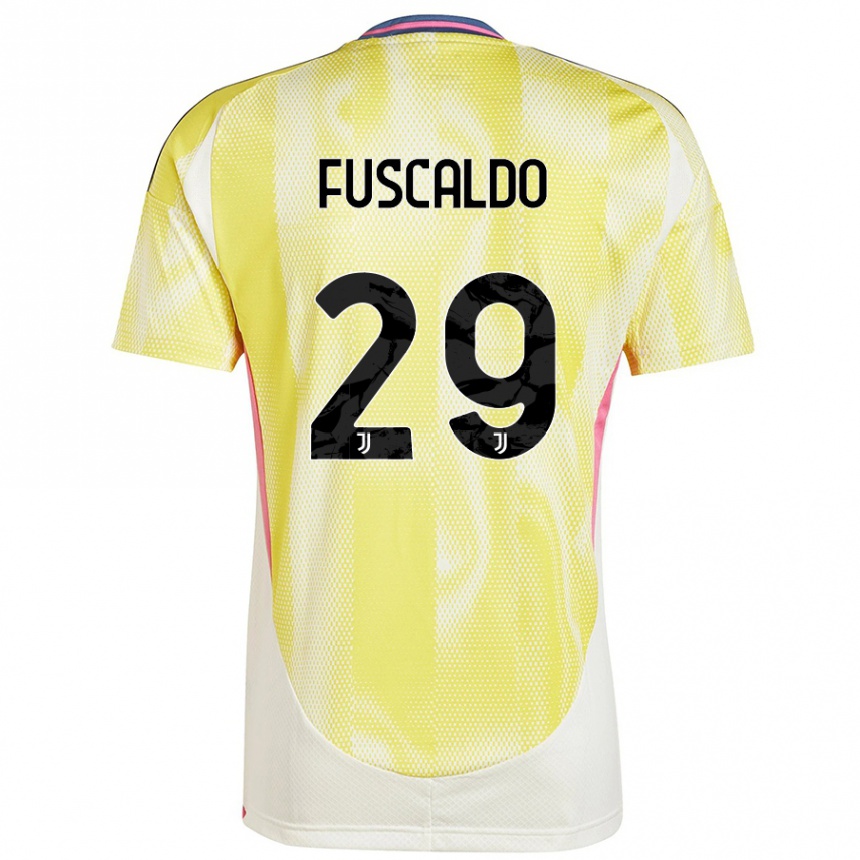 Kinder Fußball Matteo Fuscaldo #29 Solargelb Auswärtstrikot Trikot 2024/25 T-Shirt Luxemburg