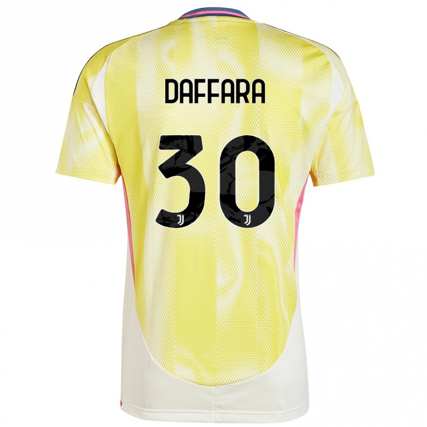 Kinder Fußball Giovanni Daffara #30 Solargelb Auswärtstrikot Trikot 2024/25 T-Shirt Luxemburg