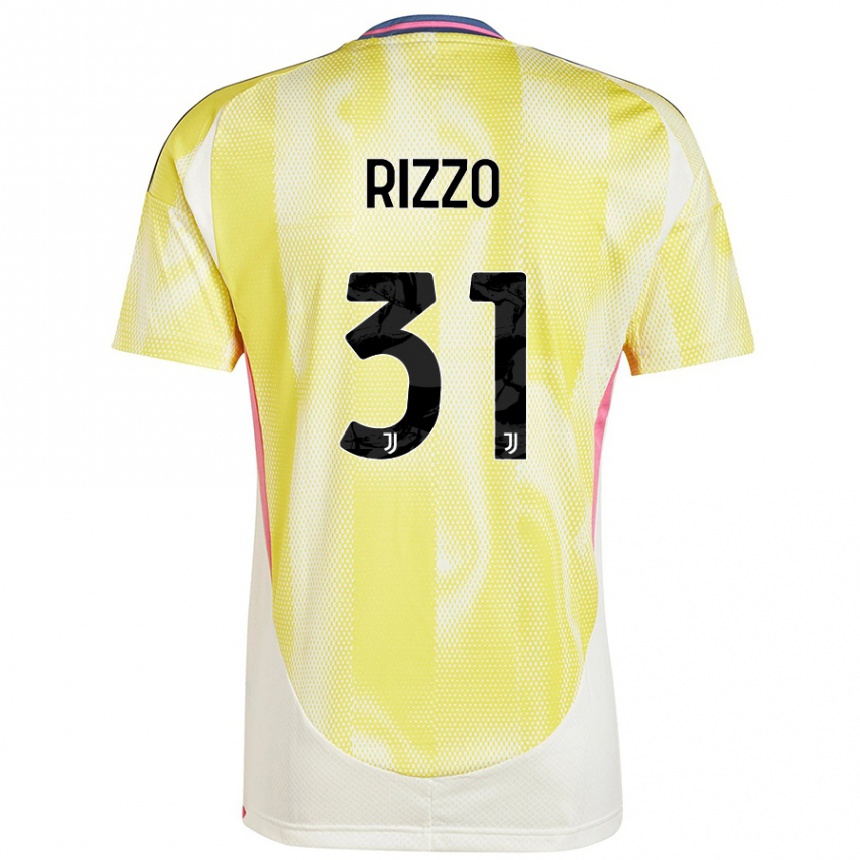 Kinder Fußball Niccolò Rizzo #31 Solargelb Auswärtstrikot Trikot 2024/25 T-Shirt Luxemburg