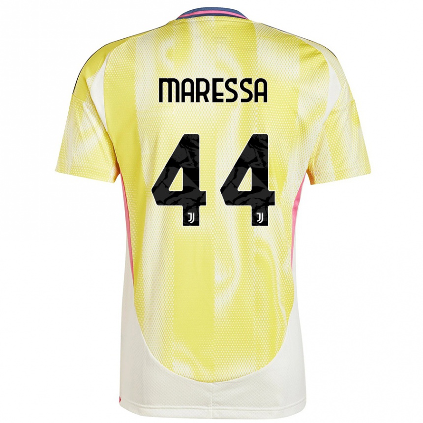 Kinder Fußball Tommaso Maressa #44 Solargelb Auswärtstrikot Trikot 2024/25 T-Shirt Luxemburg