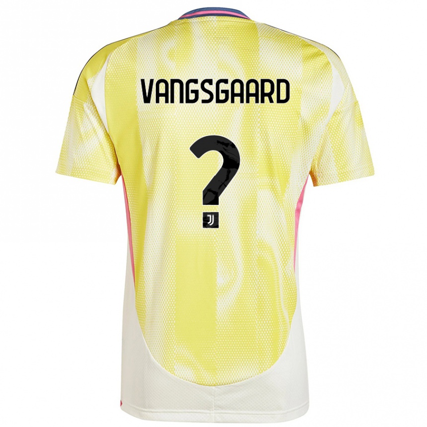 Kinder Fußball Amalie Vangsgaard #0 Solargelb Auswärtstrikot Trikot 2024/25 T-Shirt Luxemburg