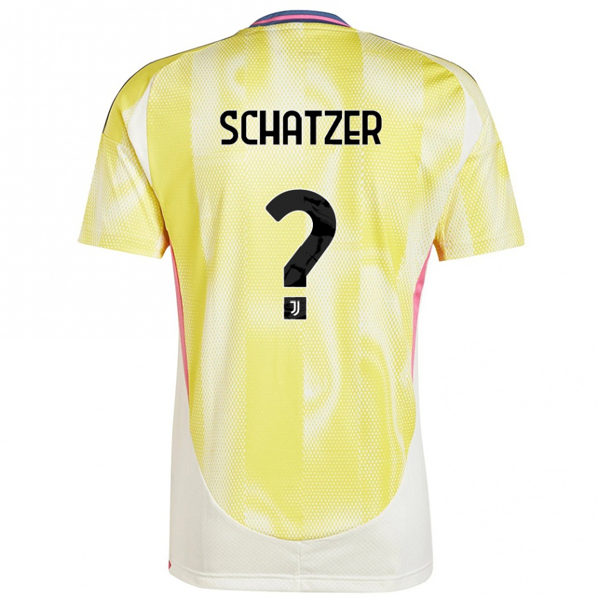 Kinder Fußball Eva Schatzer #0 Solargelb Auswärtstrikot Trikot 2024/25 T-Shirt Luxemburg