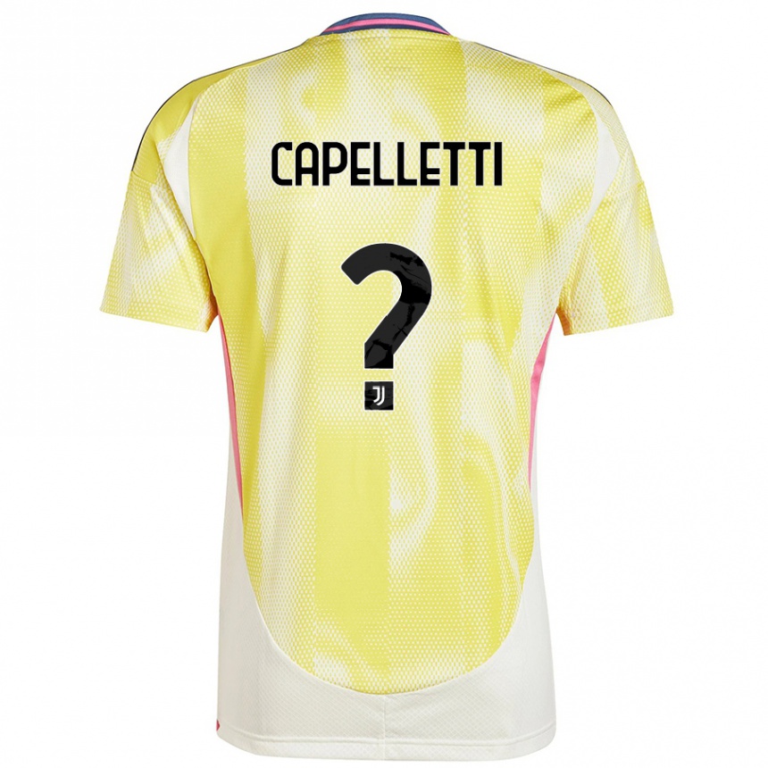 Kinder Fußball Alessia Capelletti #0 Solargelb Auswärtstrikot Trikot 2024/25 T-Shirt Luxemburg