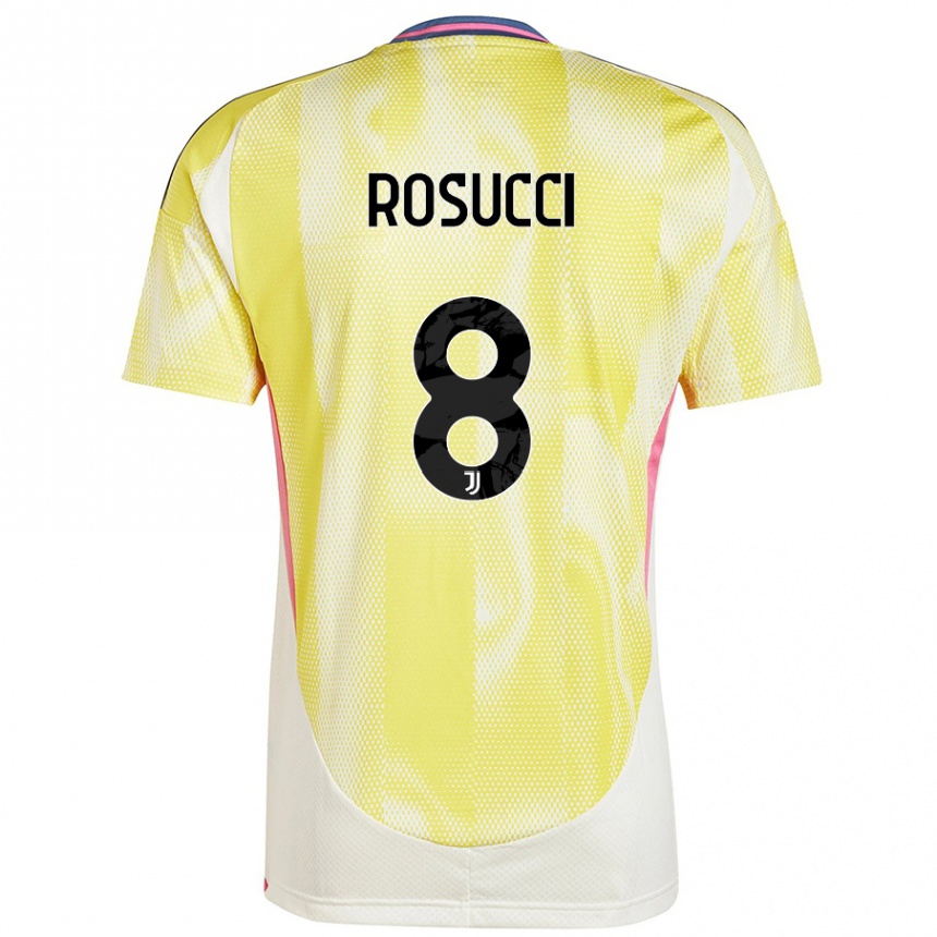 Kinder Fußball Martina Rosucci #8 Solargelb Auswärtstrikot Trikot 2024/25 T-Shirt Luxemburg