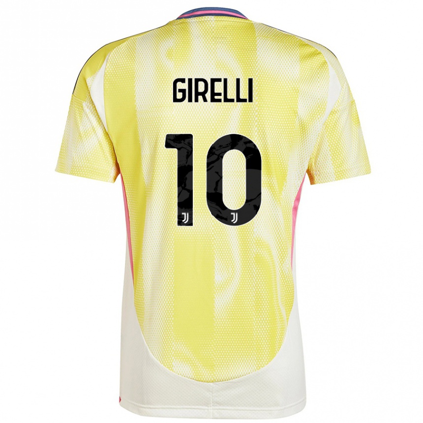 Kinder Fußball Cristiana Girelli #10 Solargelb Auswärtstrikot Trikot 2024/25 T-Shirt Luxemburg