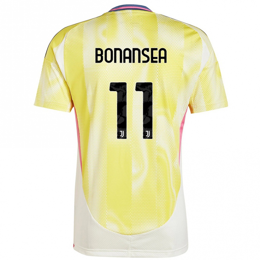 Kinder Fußball Barbara Bonansea #11 Solargelb Auswärtstrikot Trikot 2024/25 T-Shirt Luxemburg