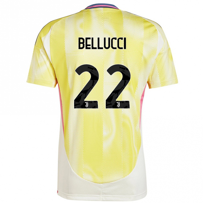 Kinder Fußball Melissa Bellucci #22 Solargelb Auswärtstrikot Trikot 2024/25 T-Shirt Luxemburg