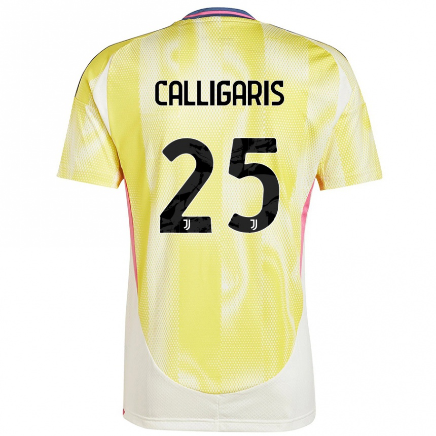 Kinder Fußball Viola Calligaris #25 Solargelb Auswärtstrikot Trikot 2024/25 T-Shirt Luxemburg