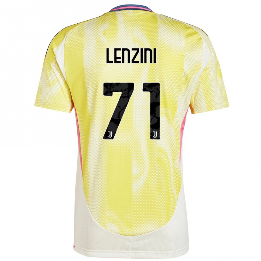 Kinder Fußball Martina Lenzini #71 Solargelb Auswärtstrikot Trikot 2024/25 T-Shirt Luxemburg