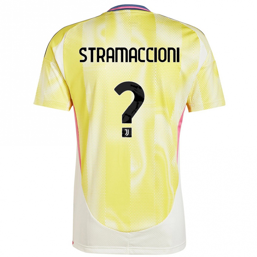 Kinder Fußball Diego Stramaccioni #0 Solargelb Auswärtstrikot Trikot 2024/25 T-Shirt Luxemburg