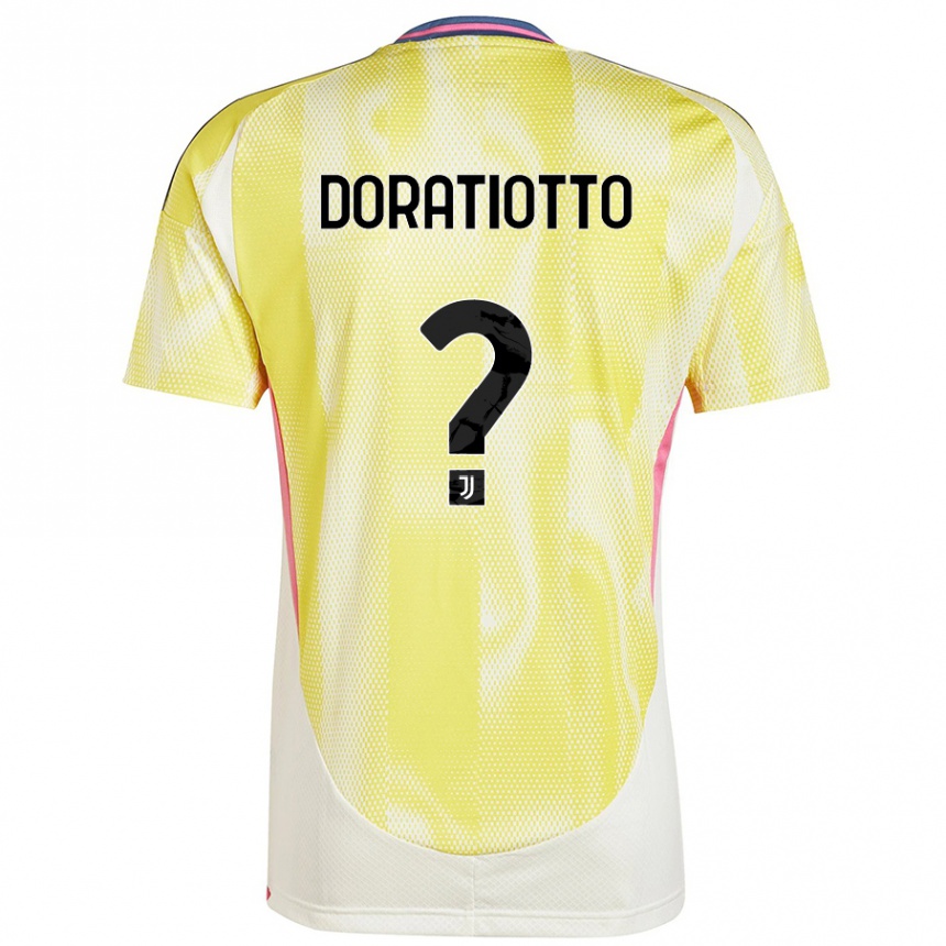 Kinder Fußball Giulio Doratiotto #0 Solargelb Auswärtstrikot Trikot 2024/25 T-Shirt Luxemburg